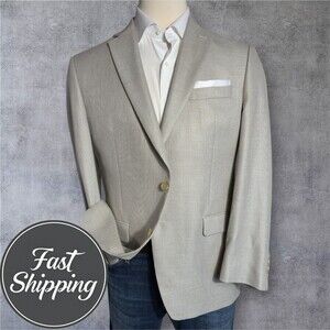 Ralph Lauren Men's 42R Light Gray Blazer Sport Coat Wool 2-Button Suit Jacket